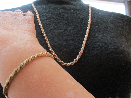xxM1314M Bracelet and necklace in 14k yellow and white goldTakst Valuation N.Kr.29500
